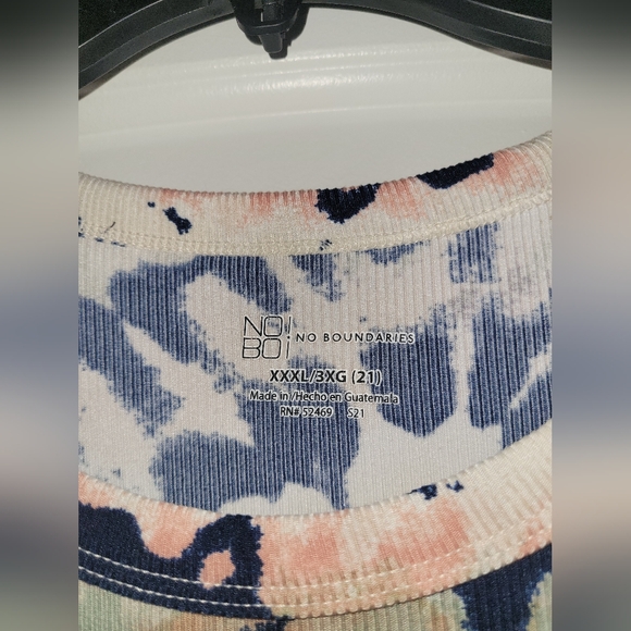 No Boundaries Stretchy Ribbed Tie Dye Long Sleeve Blouse 3xl - Picture 2 of 4